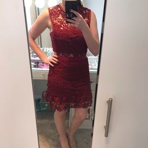 Berry lace dress